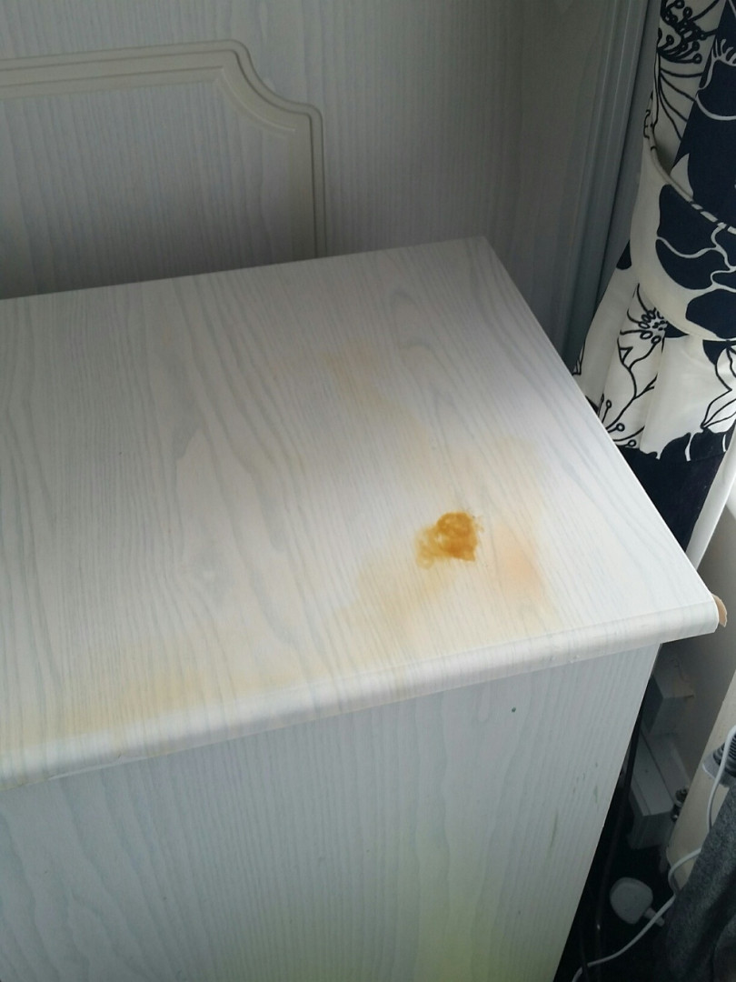 Burnt Cabinet Before