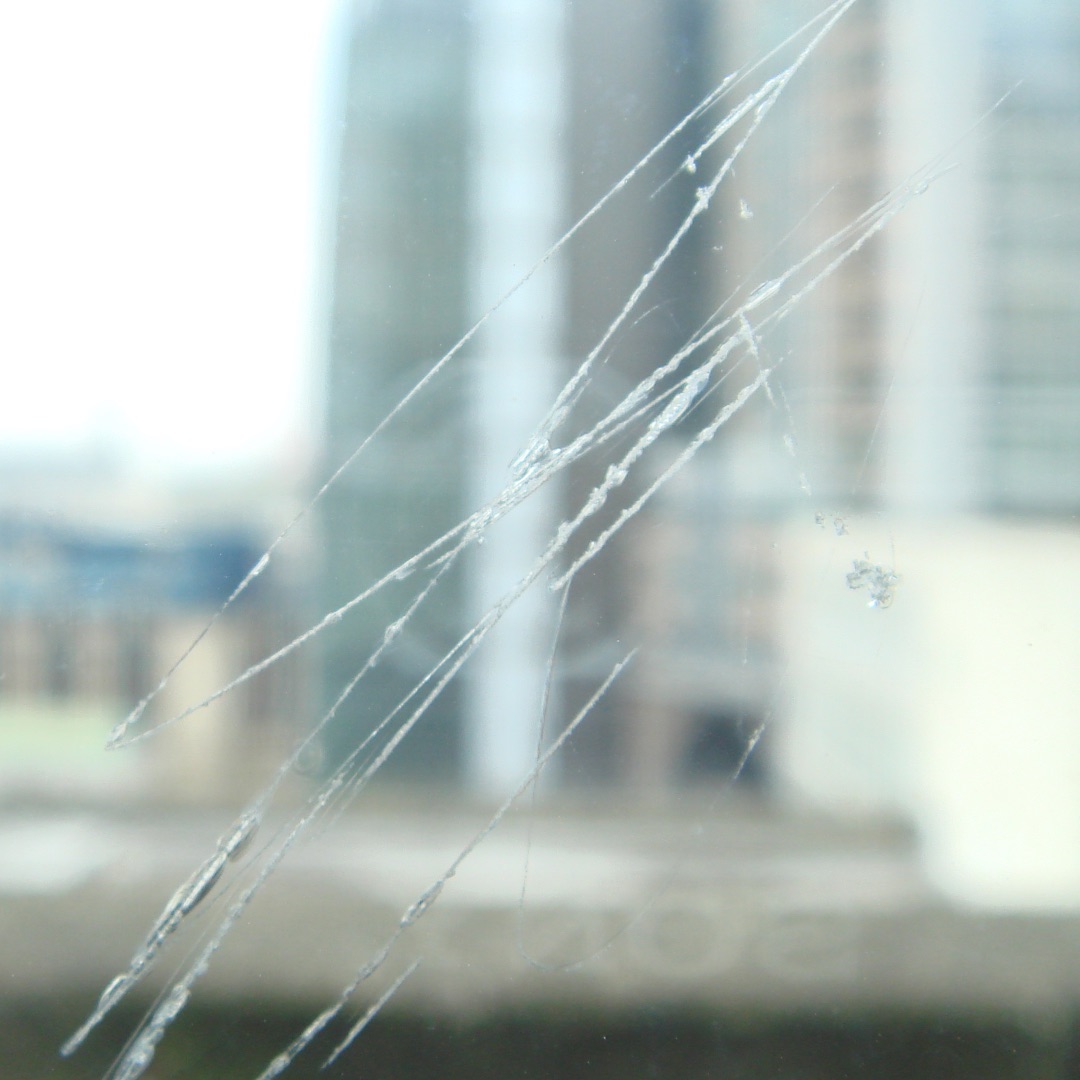 Window Scratch Repair Before